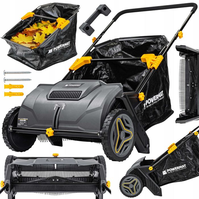 Zbieracz do liści trawy 53cm zbieraczka zamiatarka elektryczna grabie