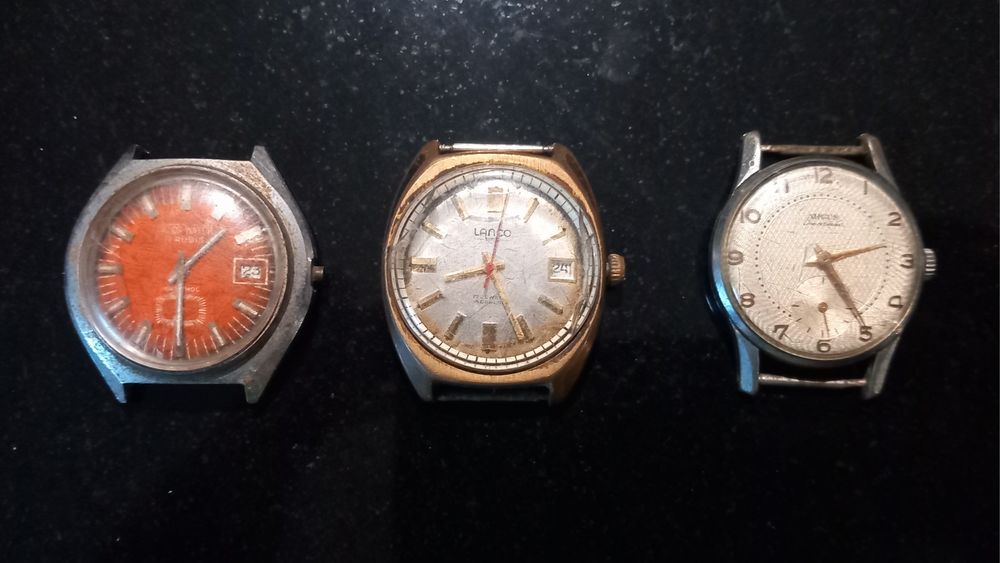 Conjunto de 4 relógios vintage