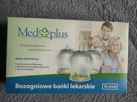 Medplus - bańki lekarskie bezogniowe, 12 sztuk + pompka NOWE