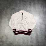 MĘSKA Elegancka Bluza Suwak Bomber Kremowa Tommy Hilfiger Luxury Haft
