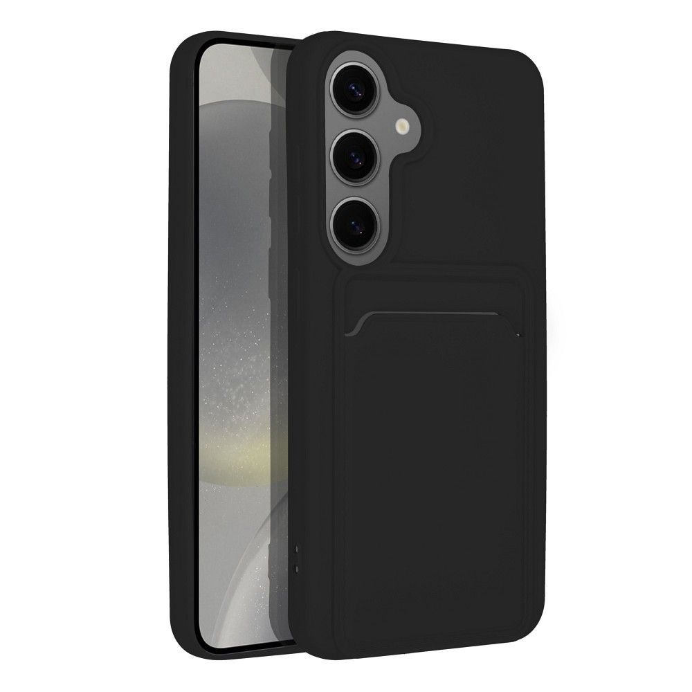Futerał CARD CASE do SAMSUNG S24 czarny+ szkło hartowane