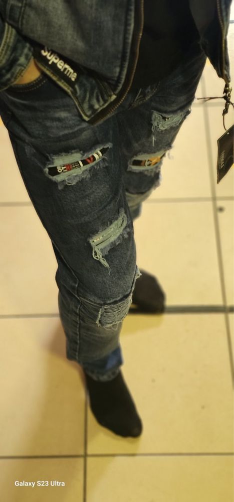 Чоловічий костюм джинсовий 3-ка джинсування джинси штани