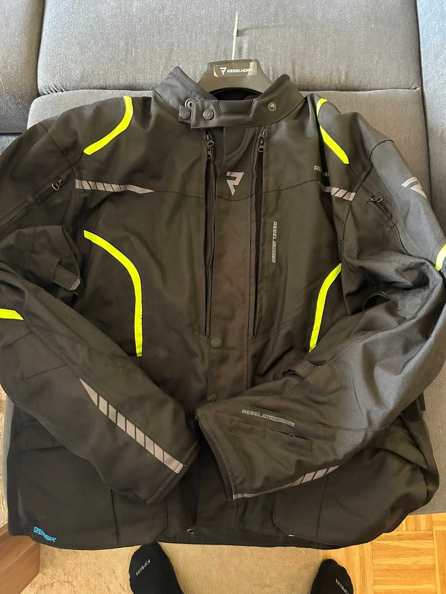 Kurtka motocyklowa Rebelhorn HIKER III 7XL fluo