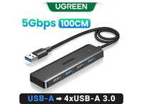 UGREEN 100cm USB-hub CM219 USB 3.0 to 4-Port USB 3.0