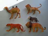 Figurki zwierząt lew tygrys wielbłąd lwy