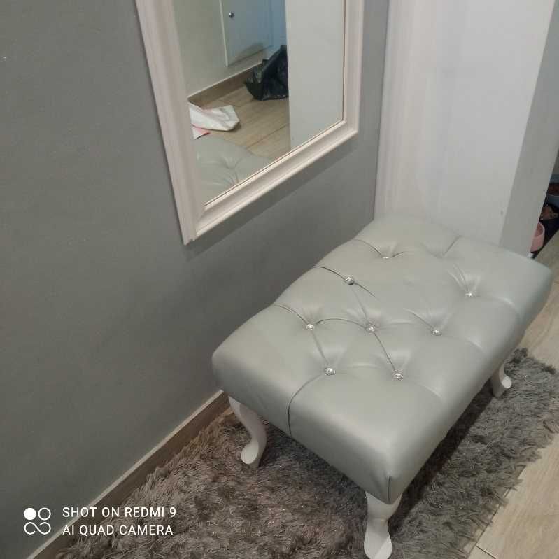 ławeczka pikowana glamur do przedpokoju