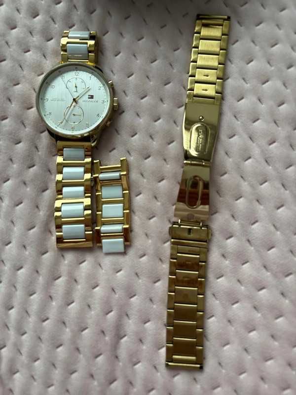 Zegarek Tommy Hilfiger złoto biały
