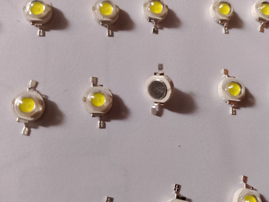 Светодиод 1 ватт, холодный белый 10 штук