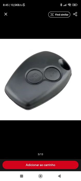 Capa chave 2 ou 3  botões Renault Dacia