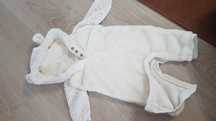 NEXT  Baby pajacyk, ecru dzianinowy