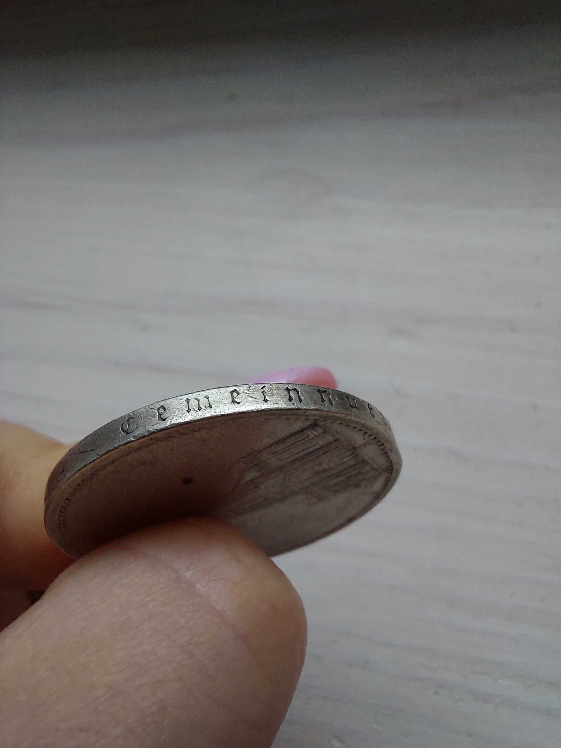 5 marek - Kościół - Niemcy - 1935 rok moneta Srebro Ag 900