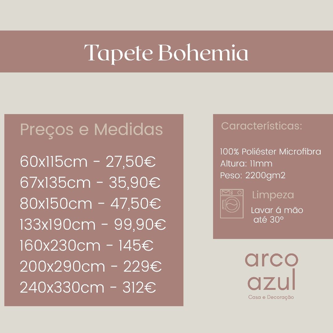 Tapete Bohemia Cinzento Escuro - 200x290cm By Arcoazul