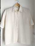 Camisa manga curta, creme