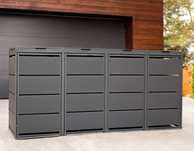 Zabudowy koszy Top Box Obudowy koszy Osłona kosza 4x240L Premium
