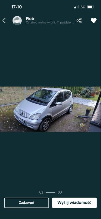 Mercedes a170 czesci kod lakieru761 blotnik maska zderzak klapa drzwi