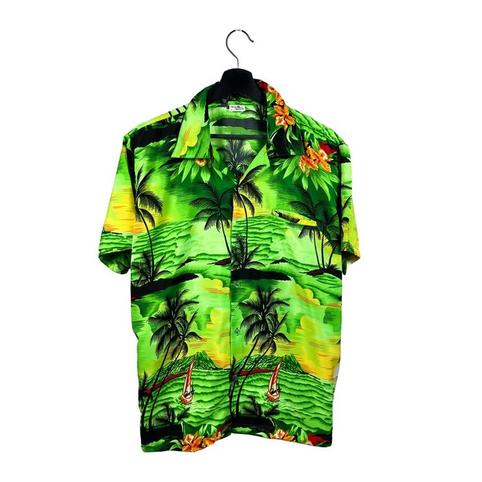 Koszula z krótkim rękawem t-shirt hawajka lata 80 Vintage