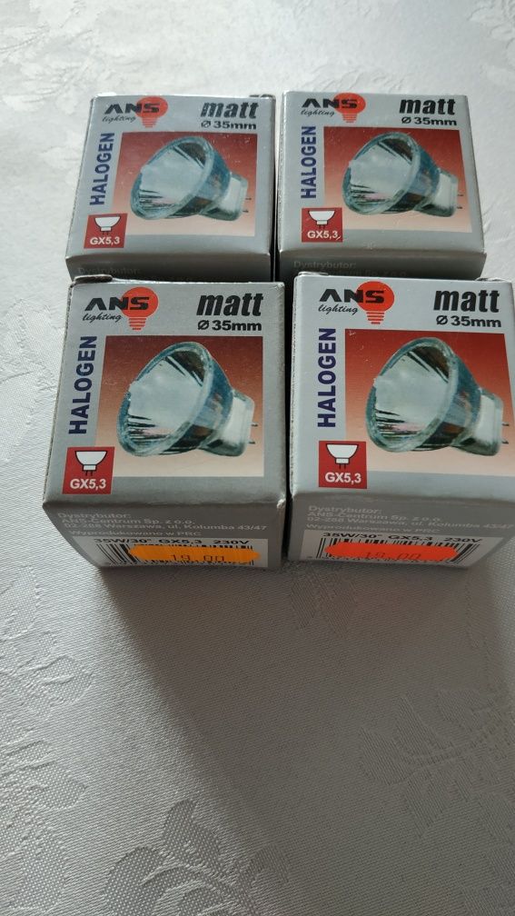 Halogeny, lampki nowe matt średnica 35 mm 230V 35W