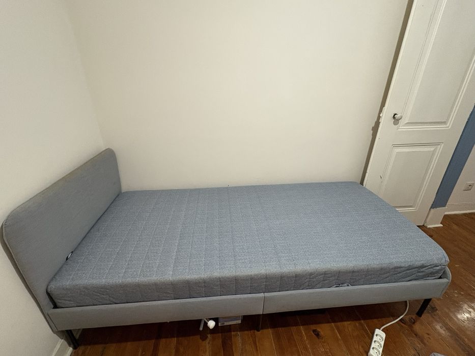 Vendo cama e colchão de solteiro ikea