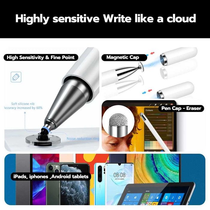 Стилус универсальный с магнитным колпачком сенсорная ручка на подарок