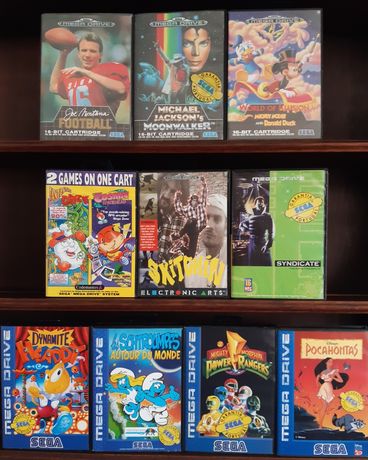 Coleção de jogos para a SEGA Mega Drive (originais PAL)