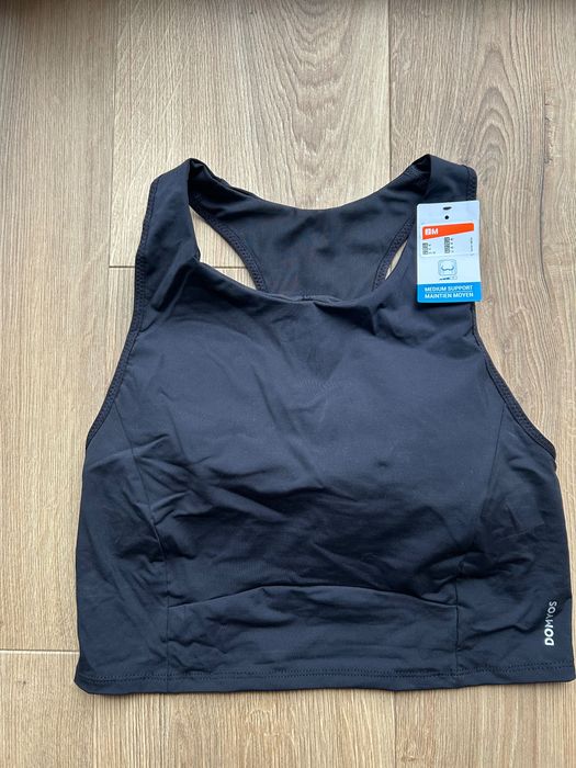 Top biustonosz sportowy M nowy czarny