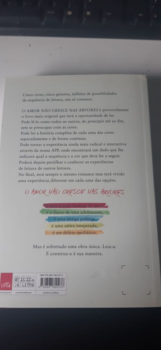 Livro "O amor não cresce nas árvores"