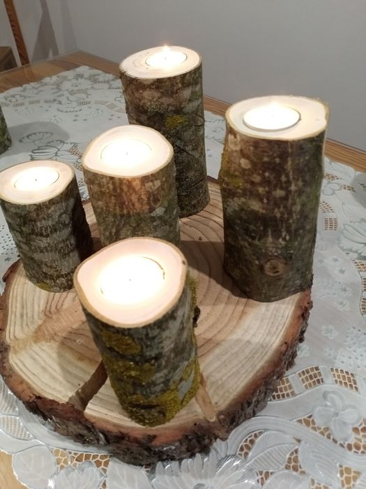 Świecące naturalne swieczniki