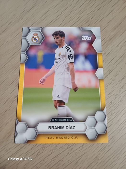Karta piłkarska topps Brahim Diaz, Real Madryt.