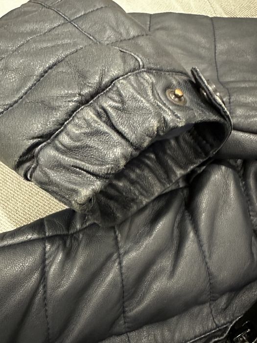 Шкіряна зимова чоловіча куртка