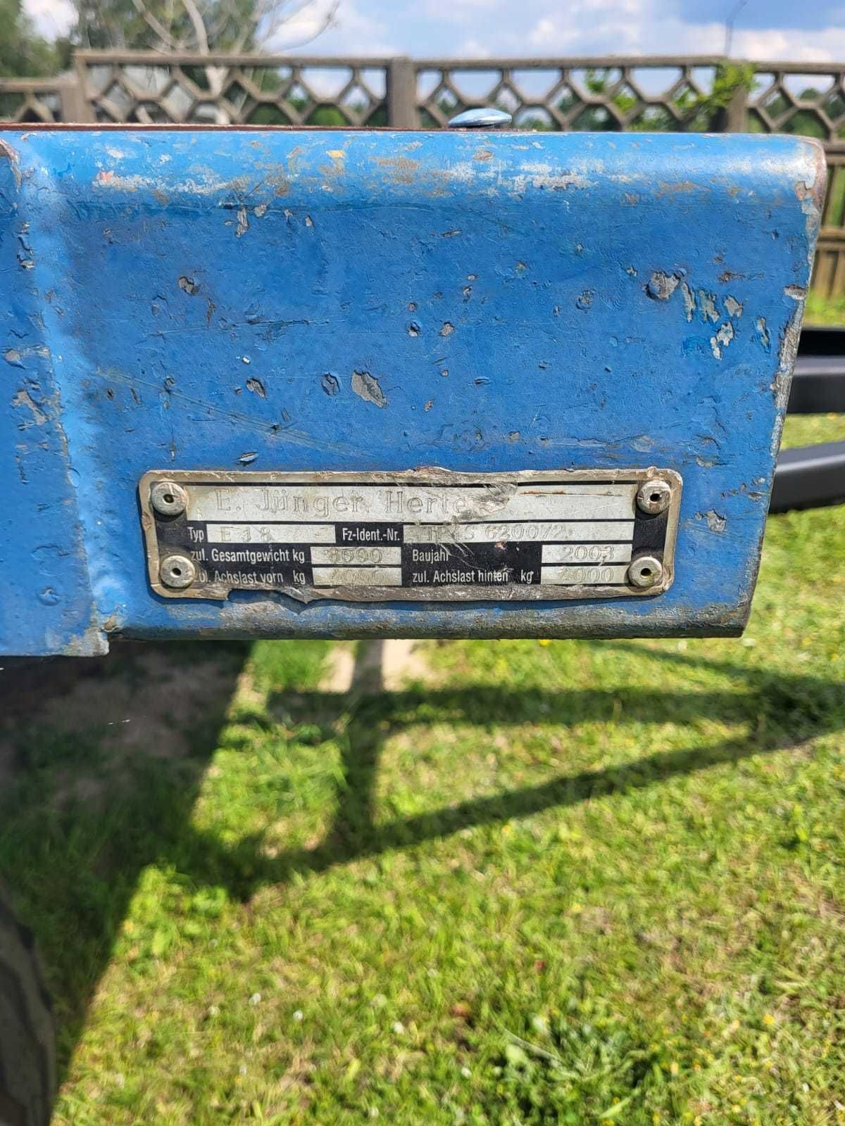 Przyczepa rolnicza 6m x2.35 8t do bel balotów nowe opony f.vat23