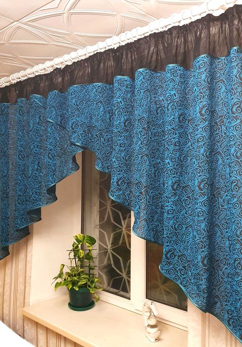 Штора занавеска тюль на кухню в детскую гардина ламбрекен