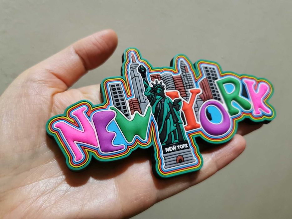 Duży gumowy magnes na lodówkę Nowy Jork New York USA