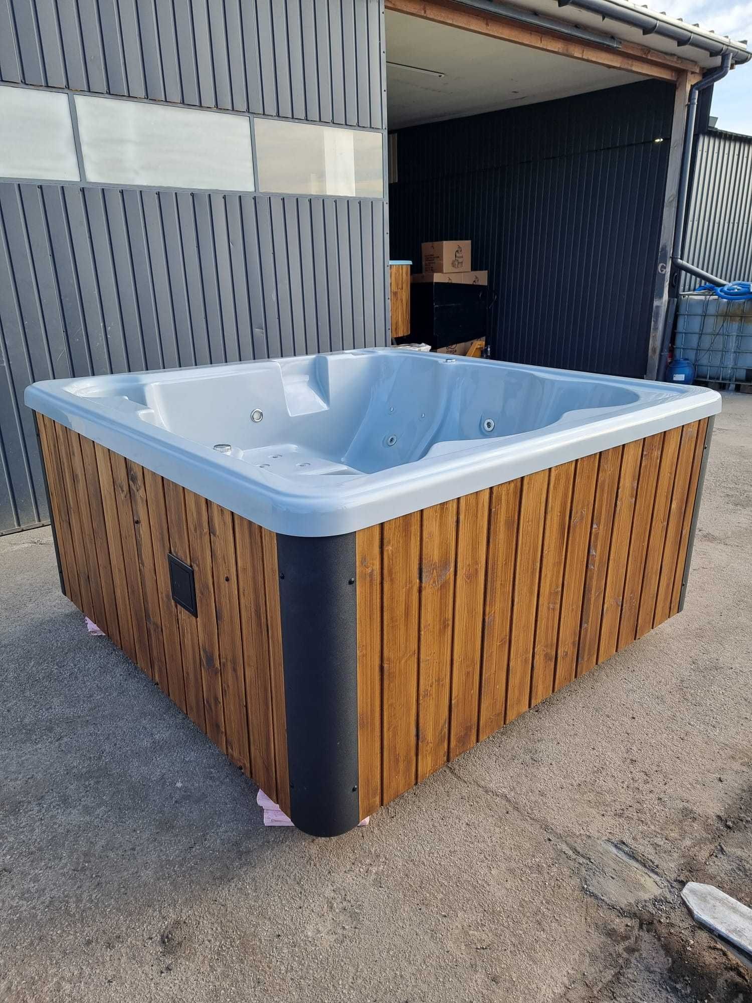 Balia Jacuzzi ogrodowe 210x210 6 osobowe hydromasaż leżanka