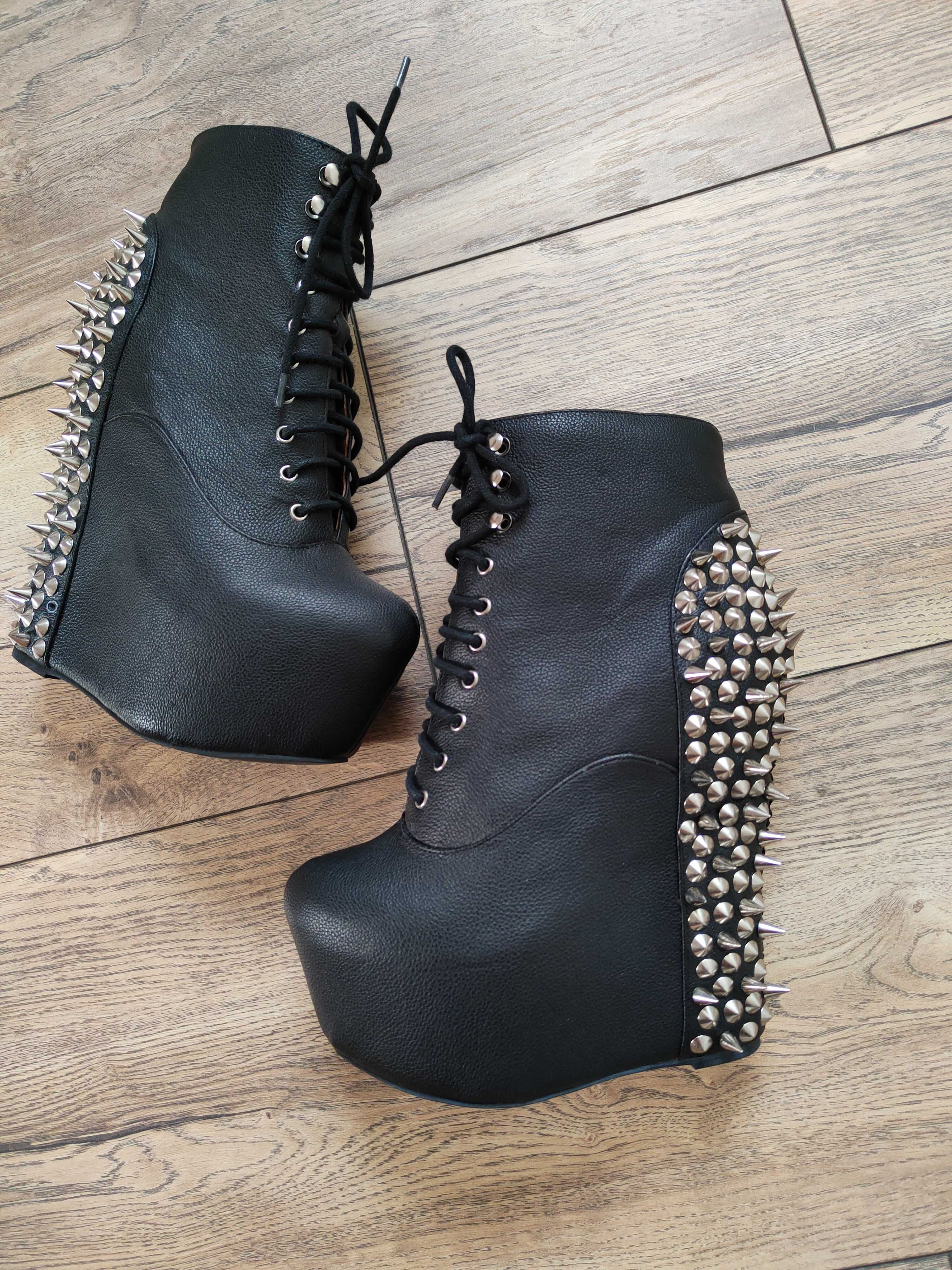 Jeffrey Campbell Damsel Spike Platform Wedge koturny Kolce