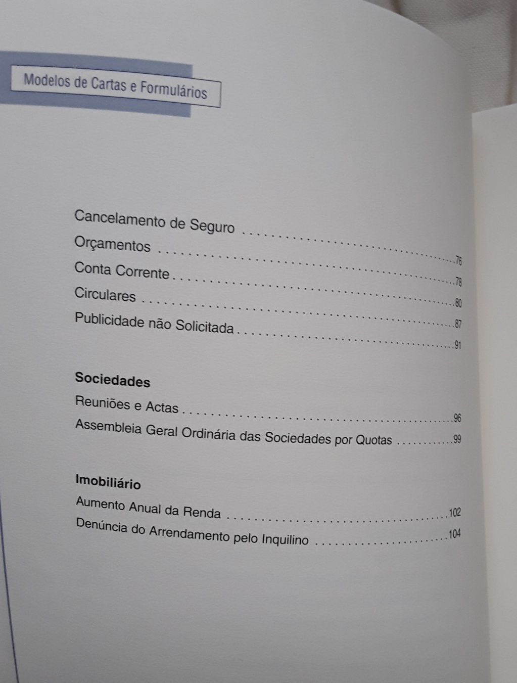 Livro: Modelos de Cartas e Formulários, novo!