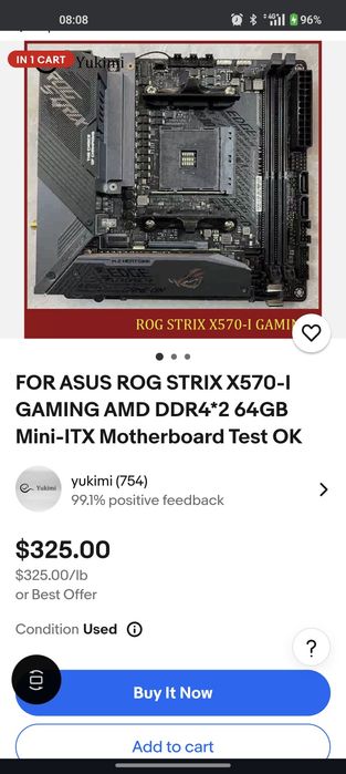 Материнская плата ASUS ROG STRIX X570-I Gaming mini-ITX, AM4