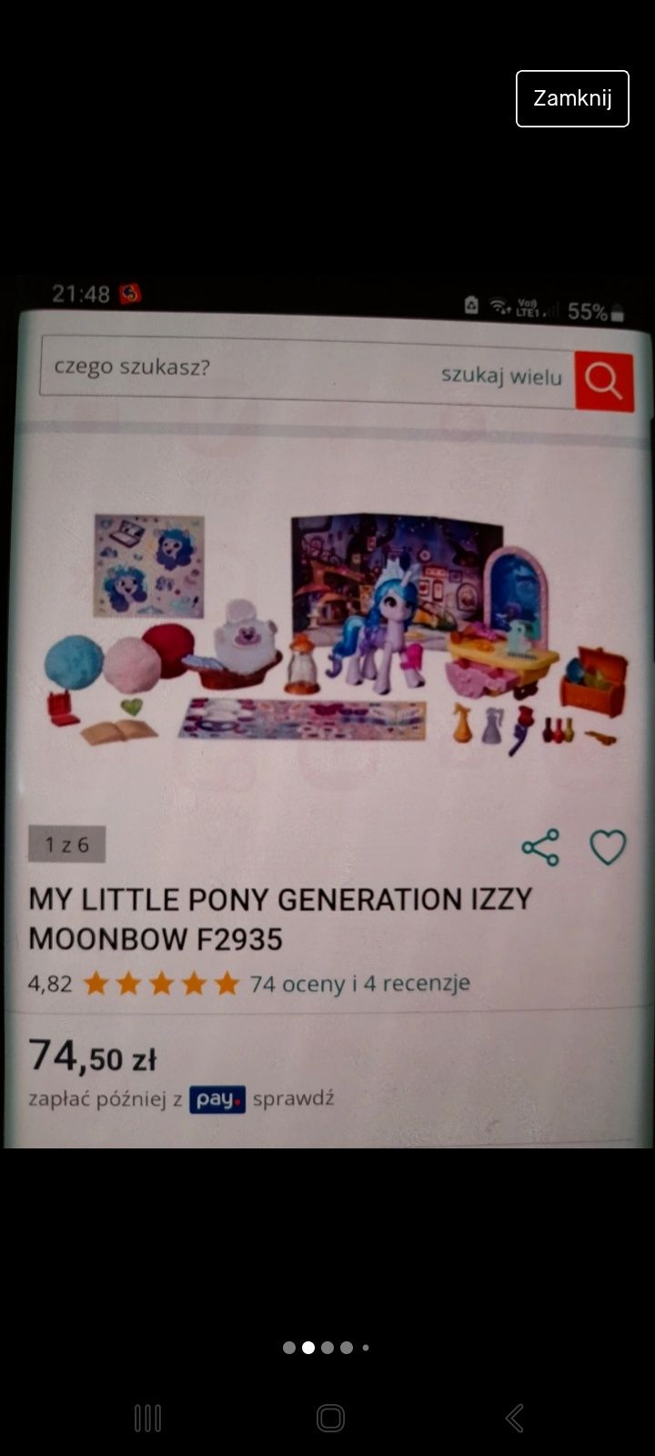 Nowy zestaw akcesoria Pony kucyk Izzy Moonbow salon urody new generati