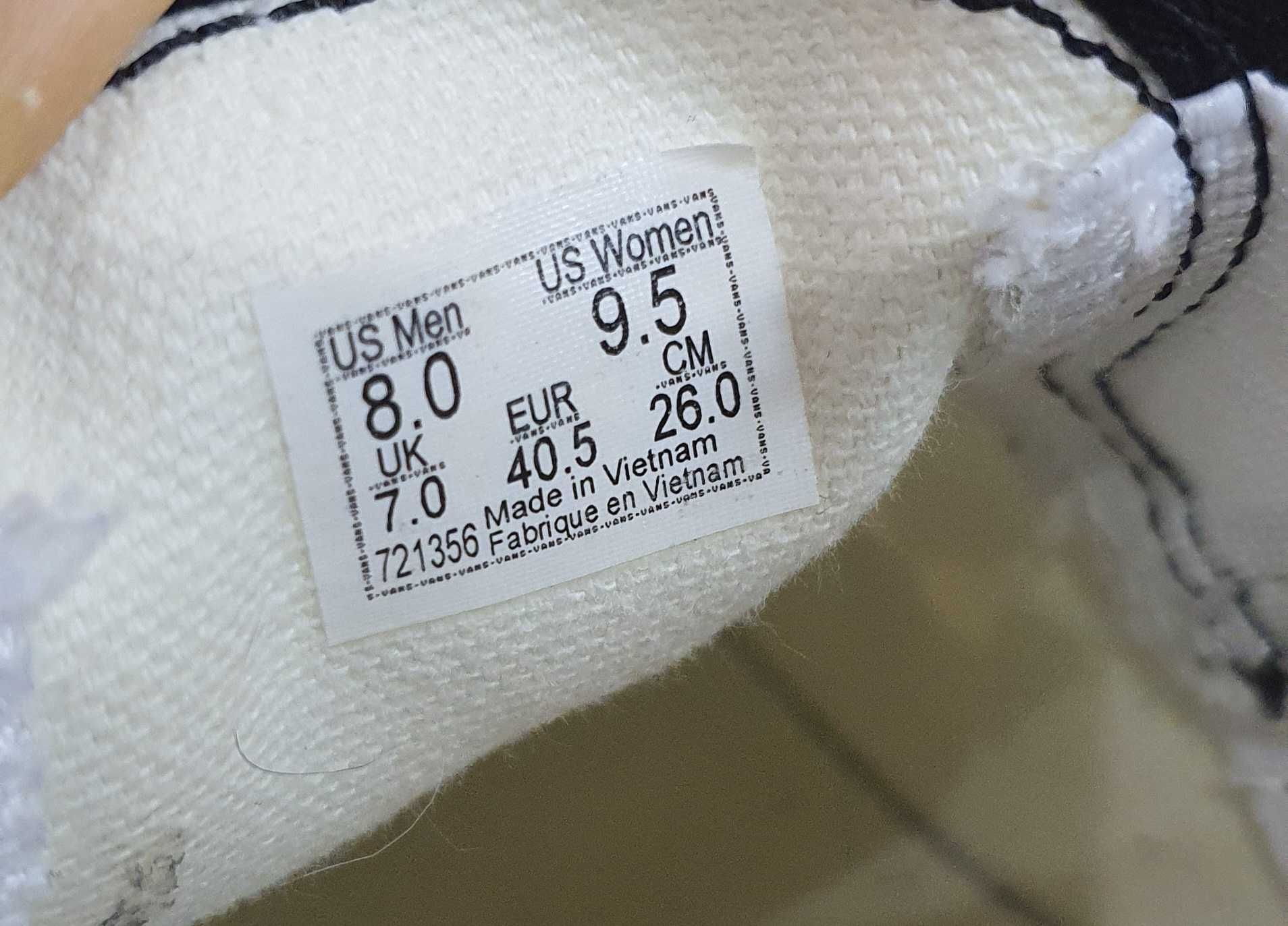 Кеды слипоны мокасины VANS 40,5р.26см