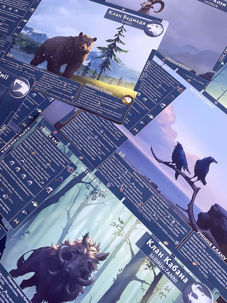 Northgard: Незвідані Землі - планшети кланів 7 шт. для гравців!