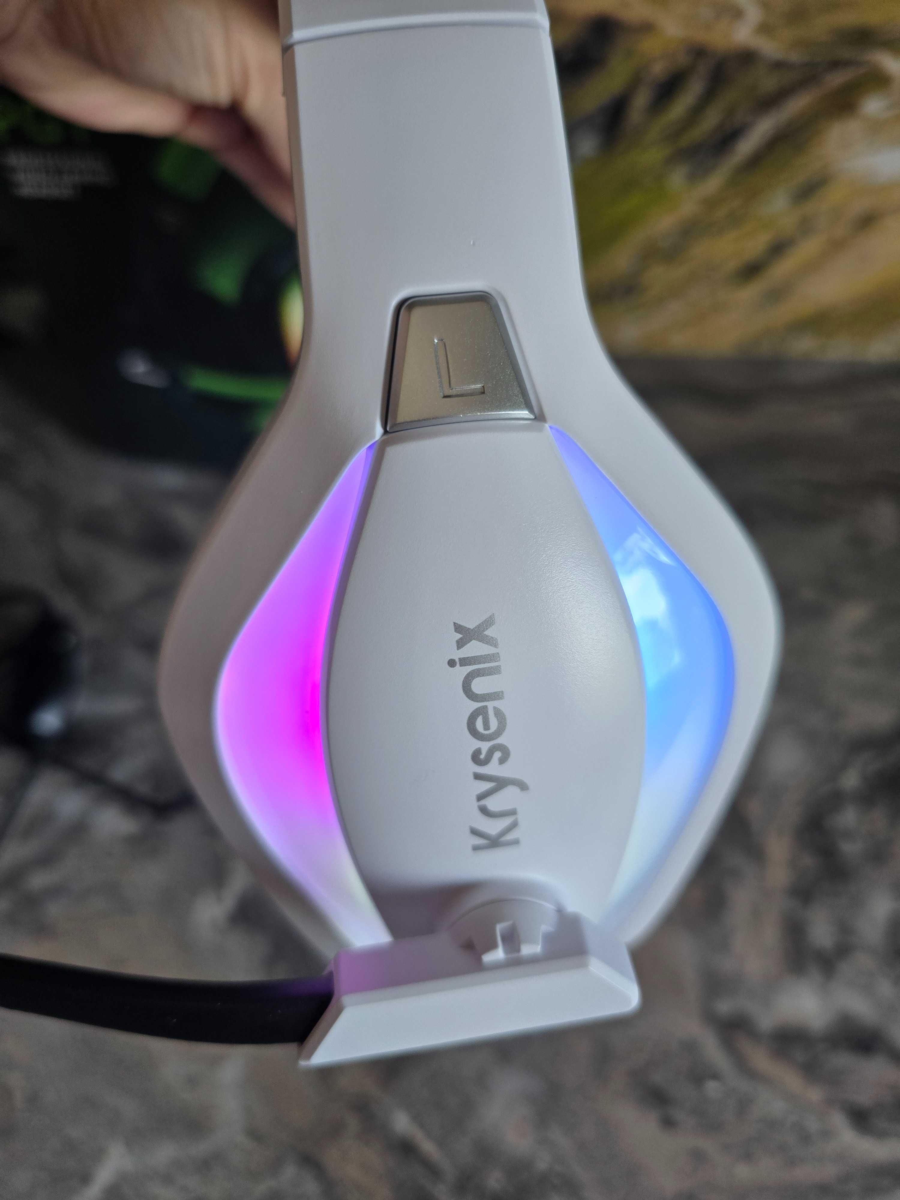 krysenix pg1 rgb słuchawki gamingowe z mikrofonem dla konsol i pc