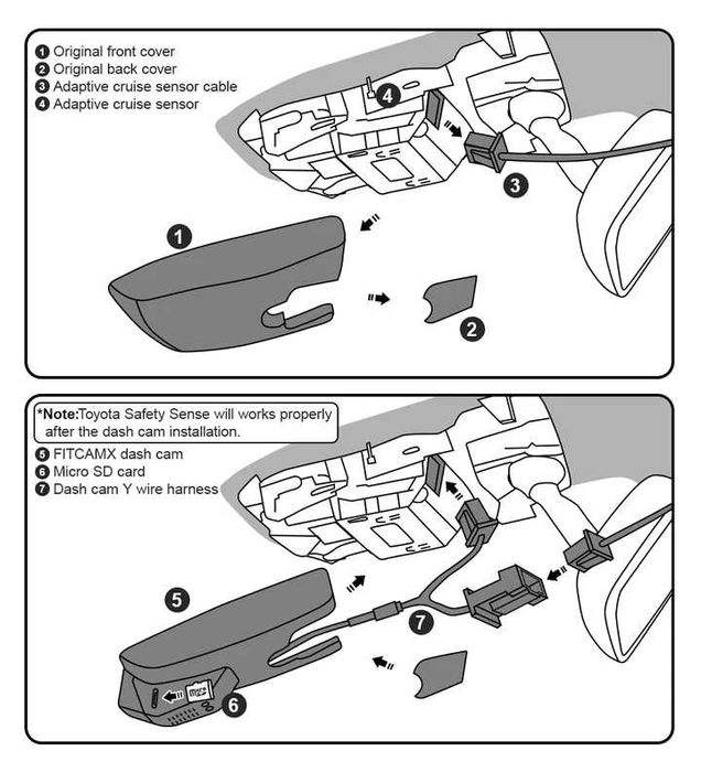 Kamera samochodowa Wideorejestrator FitCamX dedykowany do Toyota Rav4