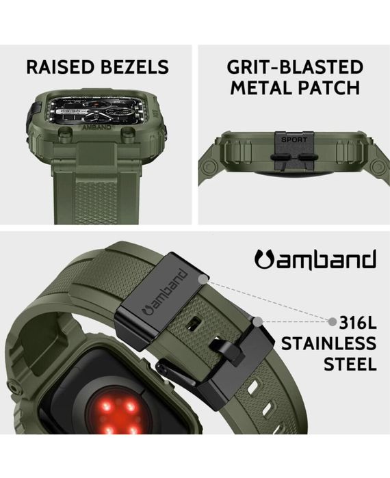 Чехол с ремешком amBand M1 Sport для Apple Watch 45/44/42