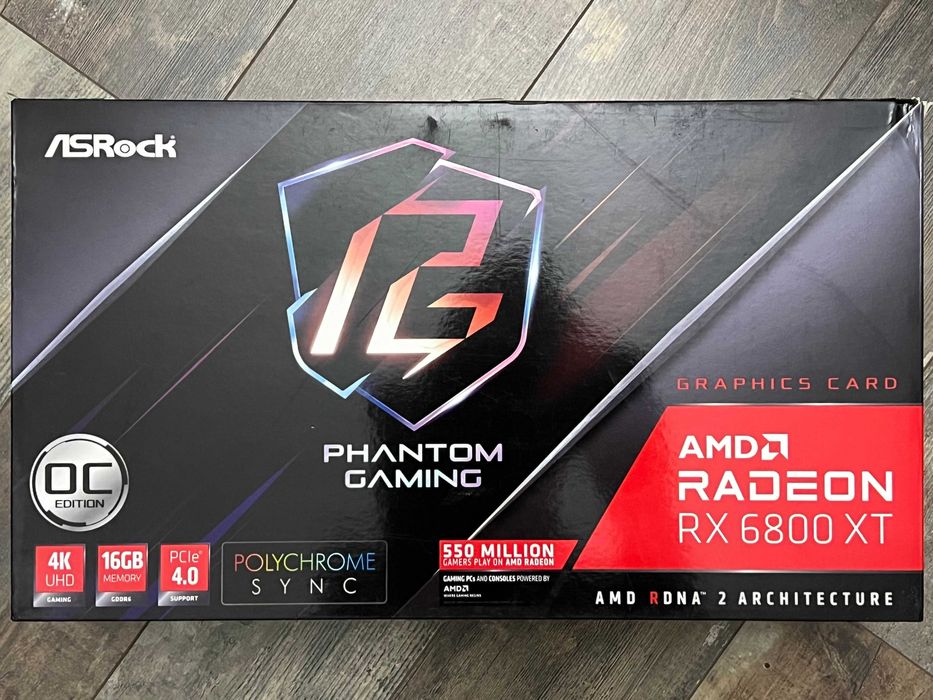 (351$) Элитная видеокарта 16Gb RX 6800 XT ASROCK PHANTOM (+гарантия)