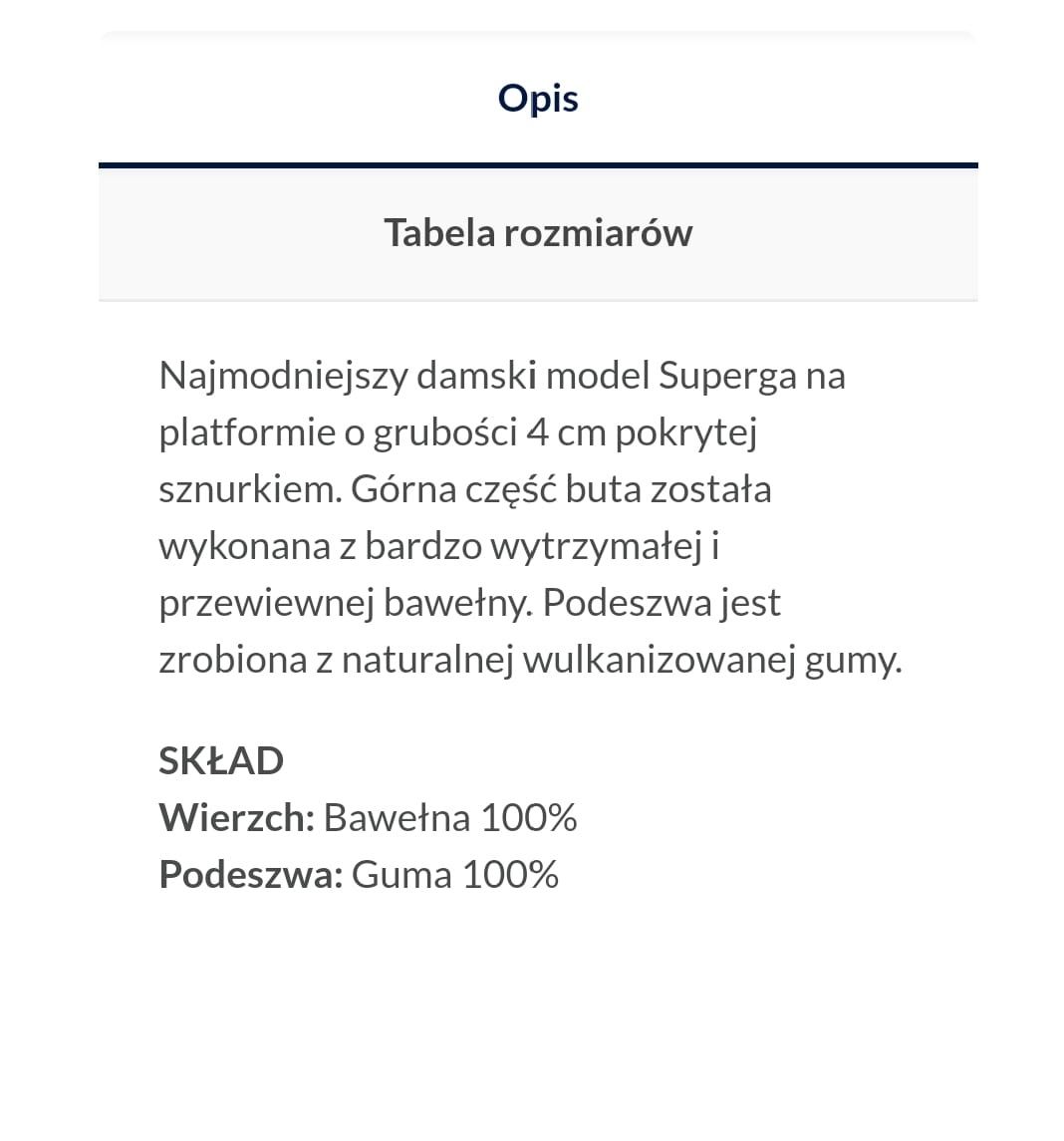 Superga platforma rozmiar 42