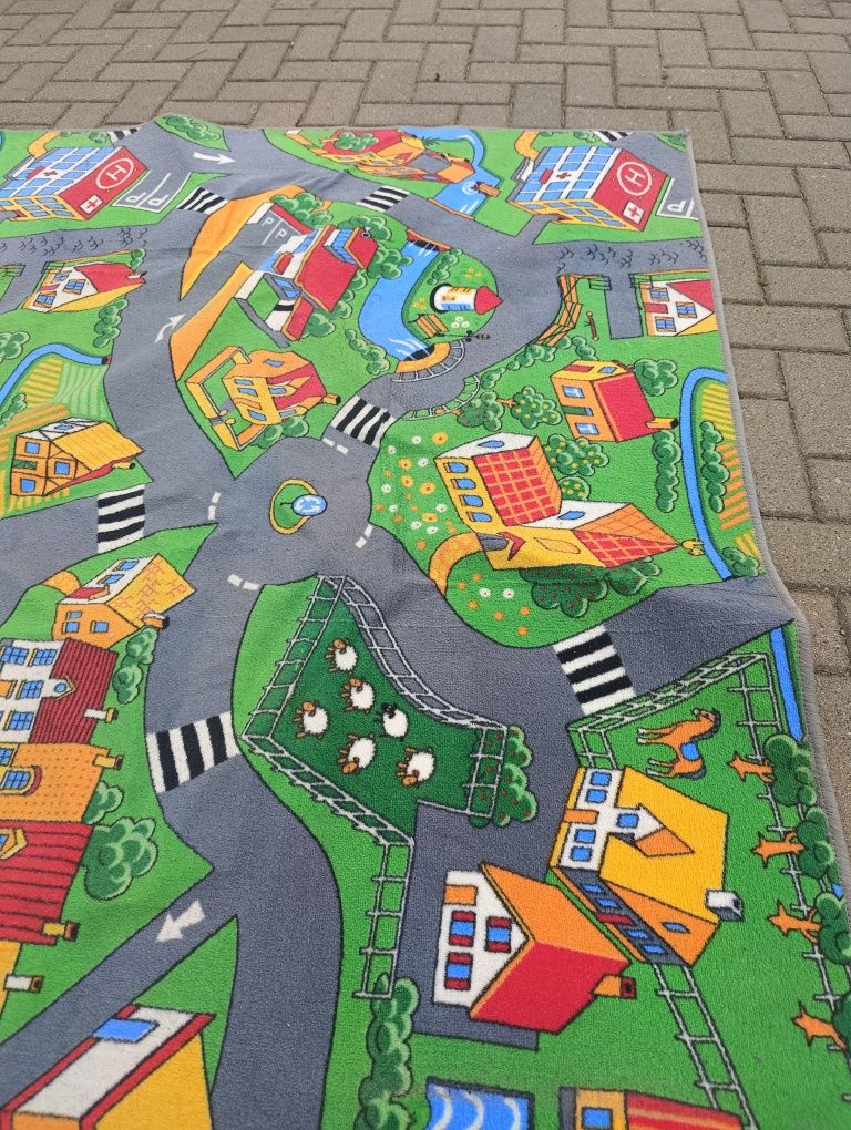 Dywan wykładzina dziecko uliczki auta miasto 260x377 cm