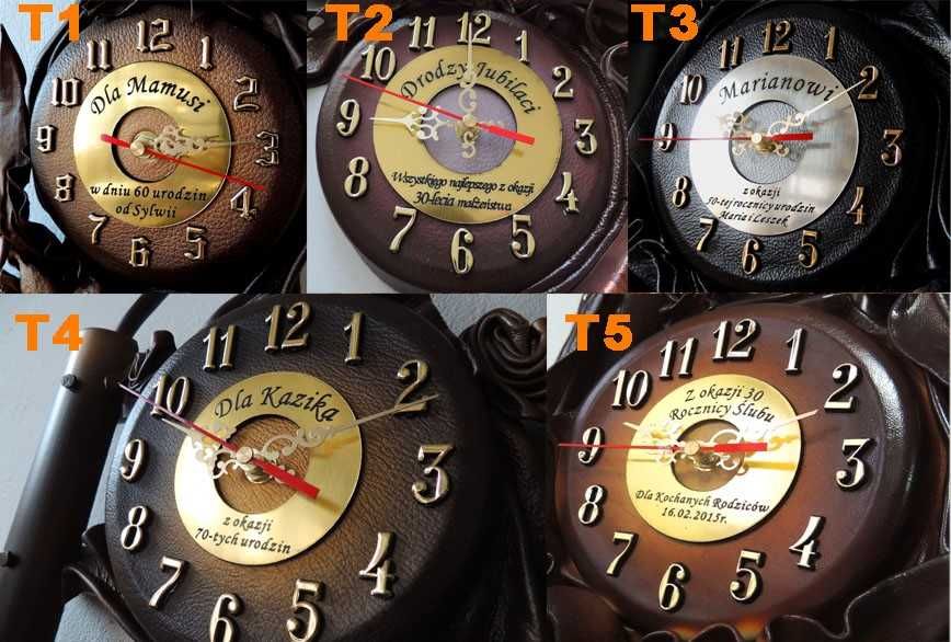 Zegar ścienny prezent na 60 urodziny jubileusz + GRAWER dedykacja