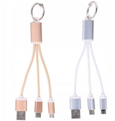 Kabel Do Ładowarki Usb Micro Usb Usb Typ C Brelok