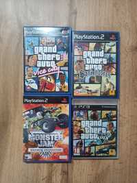 GTA VC , GTA SA i Monster Jam na PS2  i GTA 5 na PS3