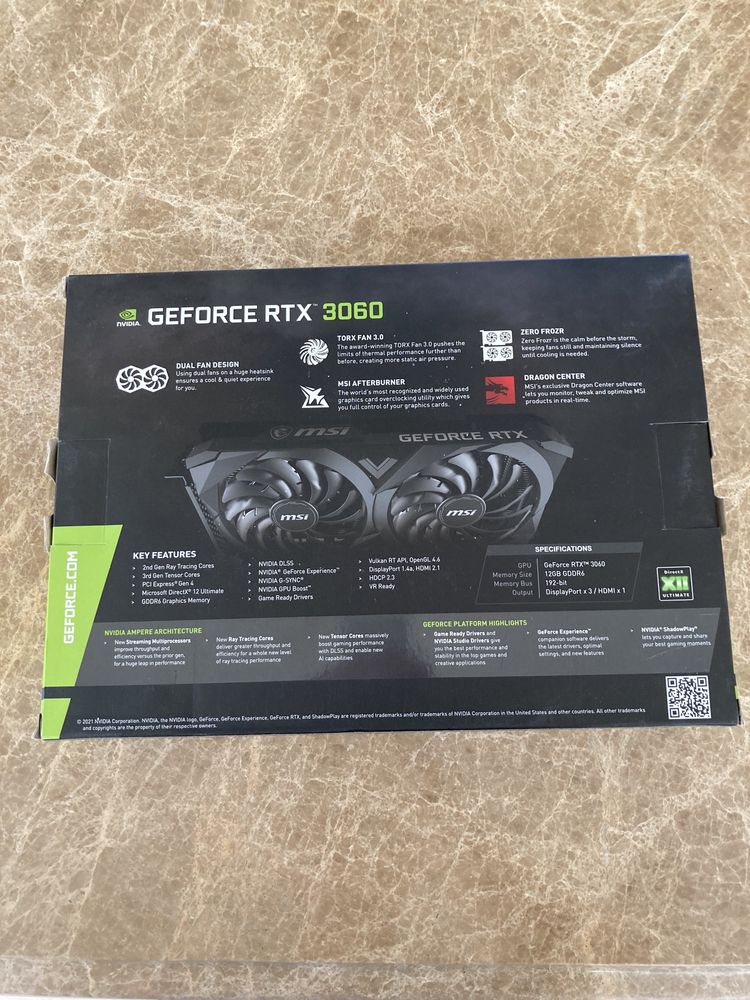 MSI Geforce RTX 3060 Ventus 2x 12G