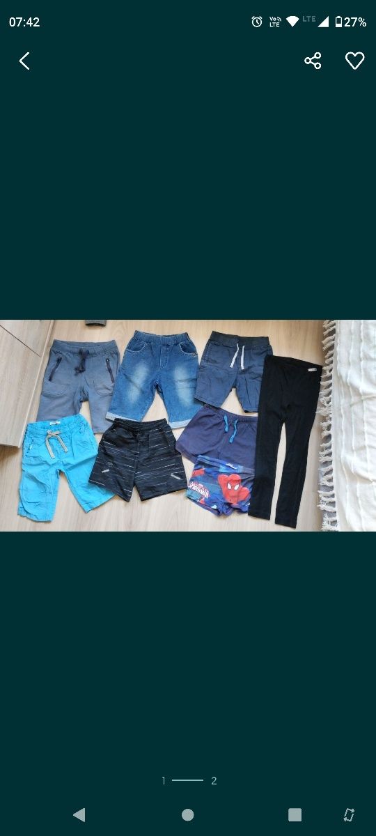 Krótkie spodenki, kąpielowki i legginsy dla chłopca 116